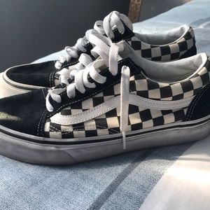 Black checkered vans